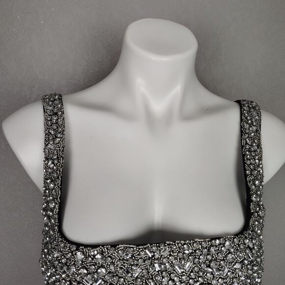 Banana Republic Embellished Rhinestone Satin Cropped Tank Size 10 NWT RT$250 - Picture 10 of 16
